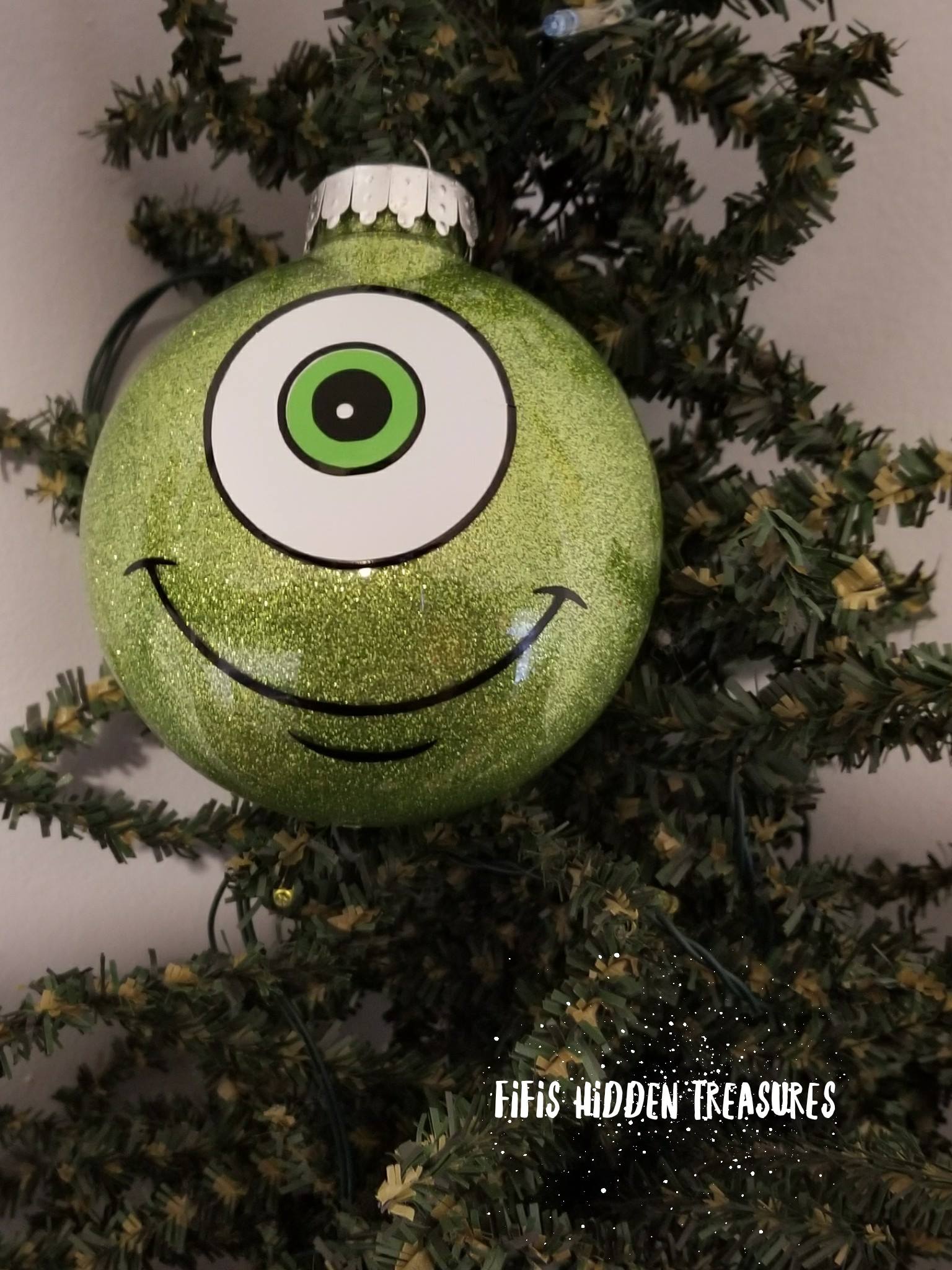 monsters inc christmas tree Mike Wazowski Ornament – Fifis Hidden Treasures Shop