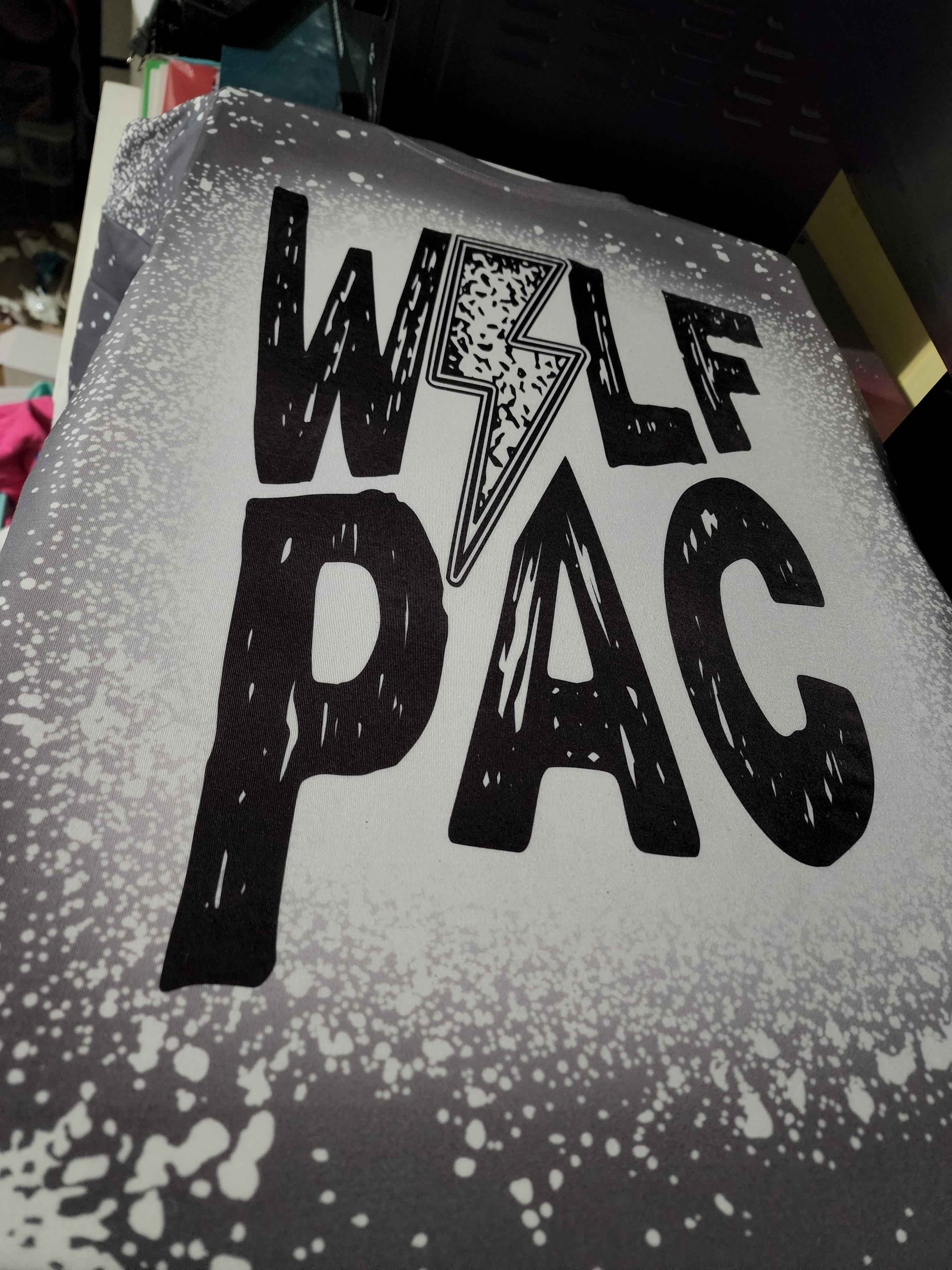 Hidden Pac Wolf PAC Bleached Tee β Fifis Hidden Treasures Shop