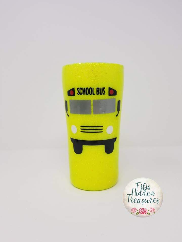 School Bus tumbler(glittered)