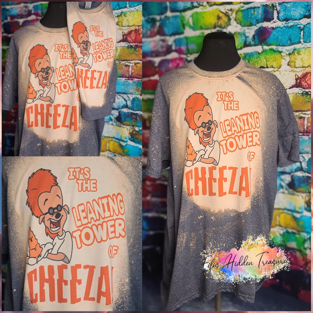 Tower of Cheeza Bleached tee