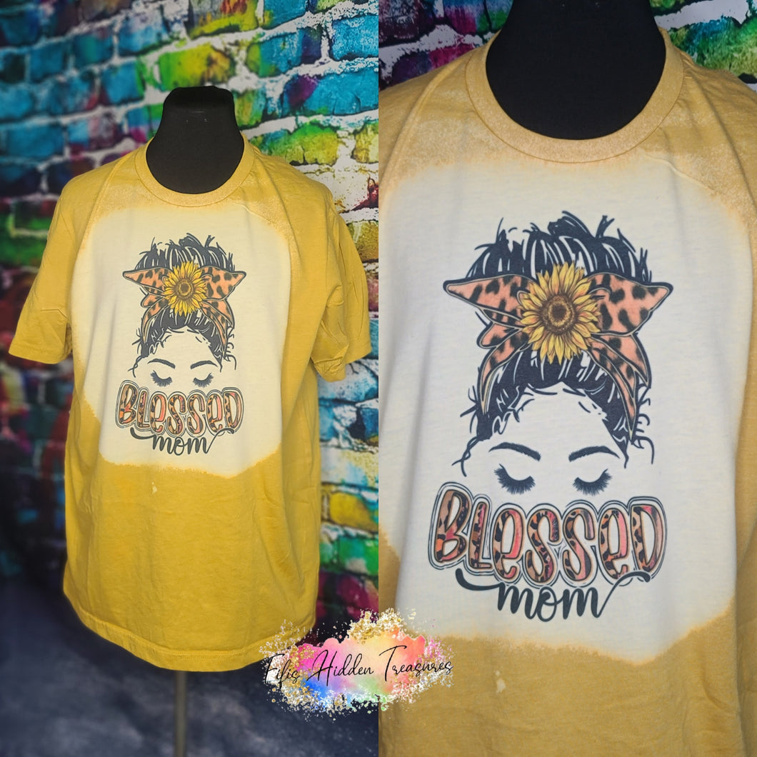 Sunflower Blessed Bleached tee