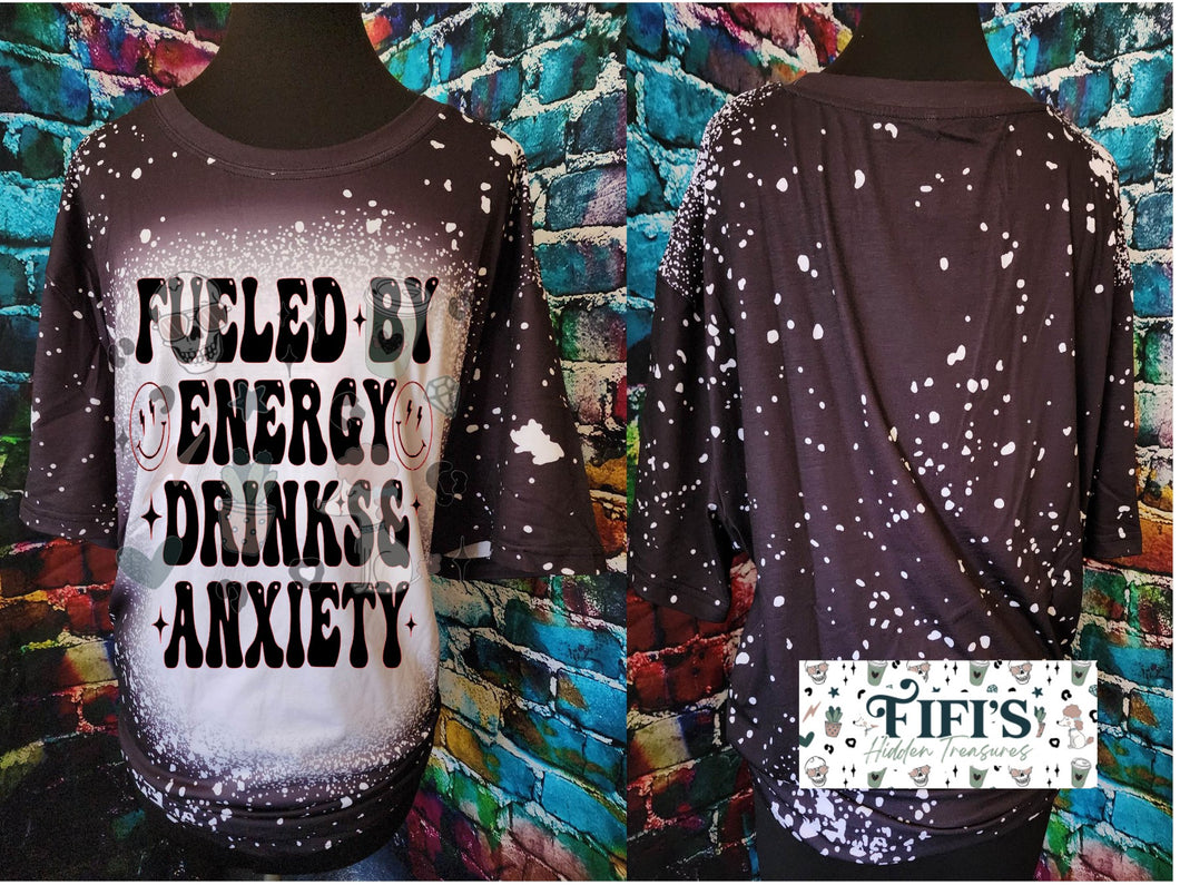Energy Drinks & Anxiety Bleached Tee